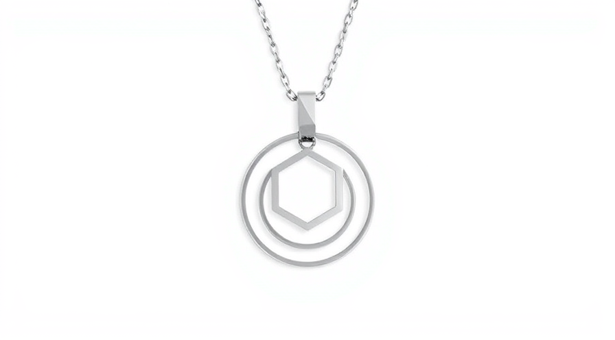 18K White gold pendant