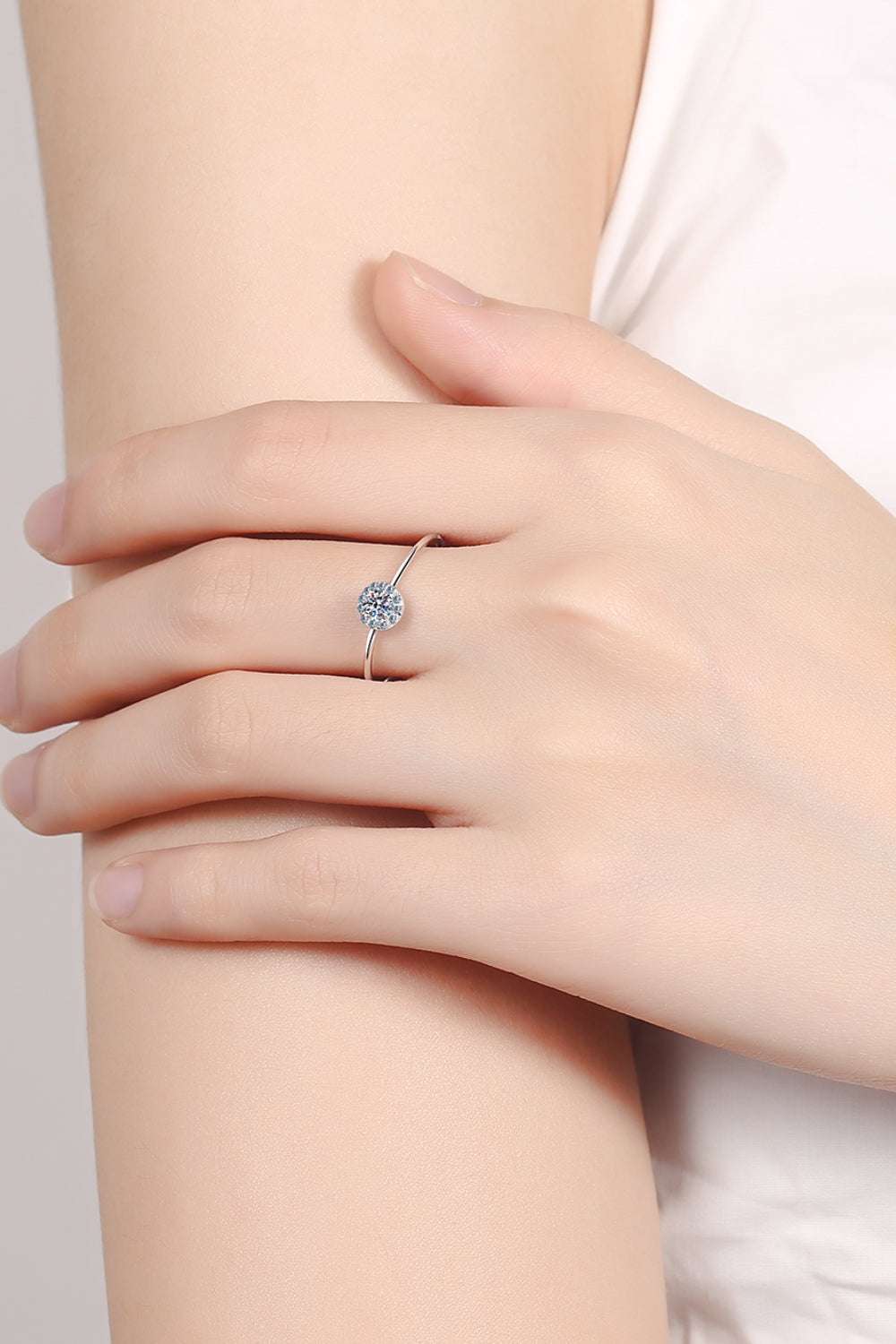 925 Sterling Silver Moissanite Ring