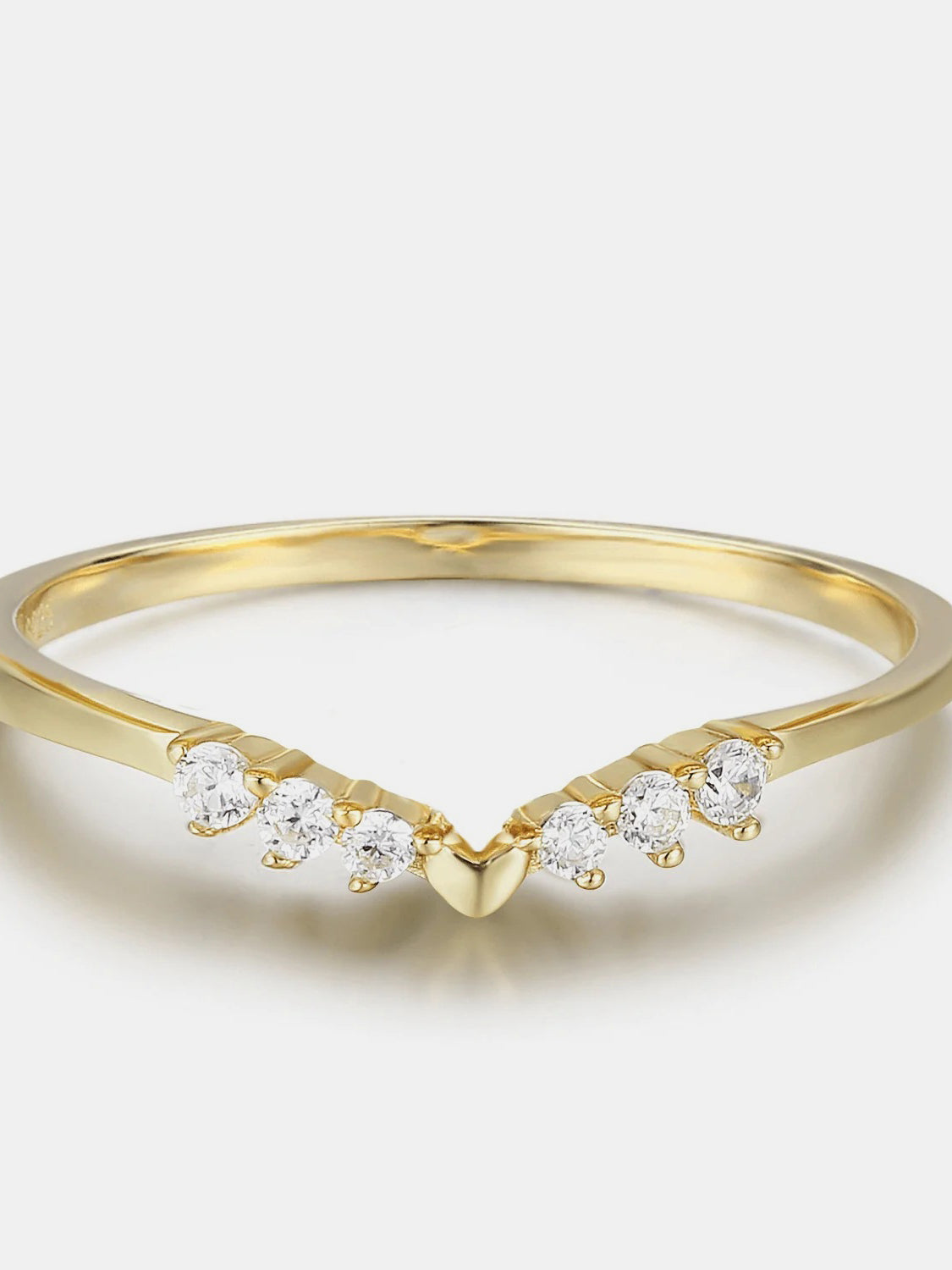 925 Sterling Silver Inland Zircon Ring Gold