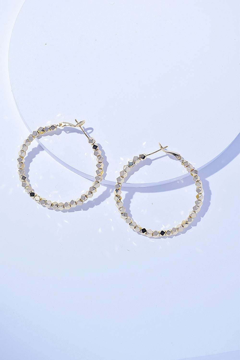 Alloy Hoop Earrings Gold One Size