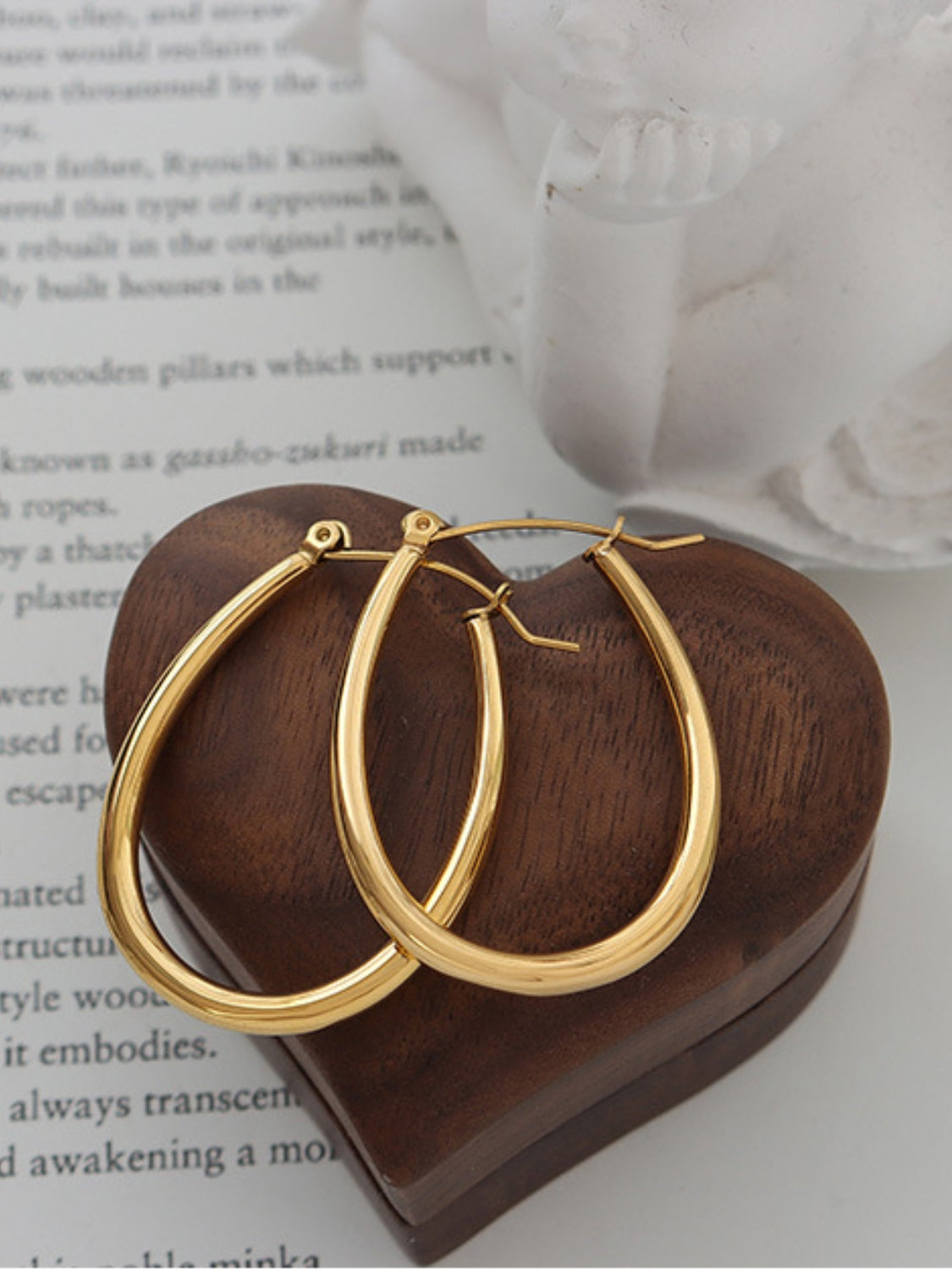 18K Gold-Plated Titanium Steel Earrings Gold One Size