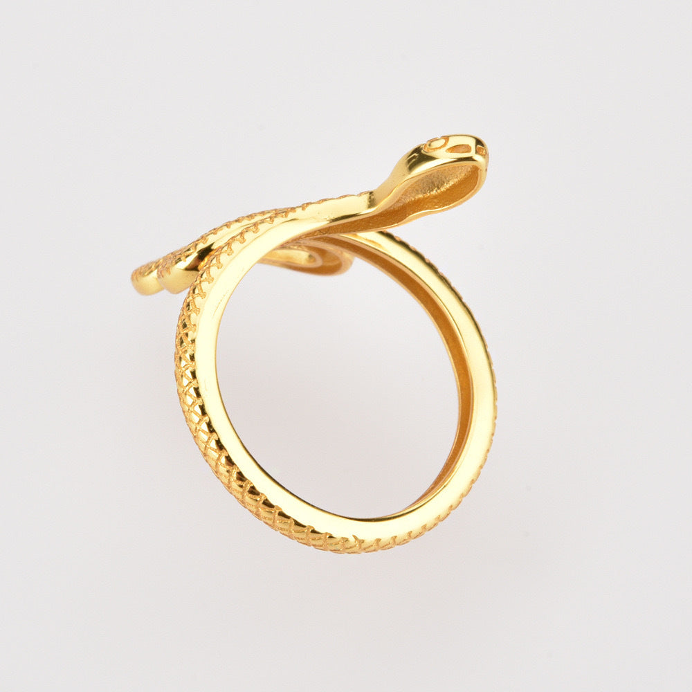 925 Sterling Silver Snake Shape Ring