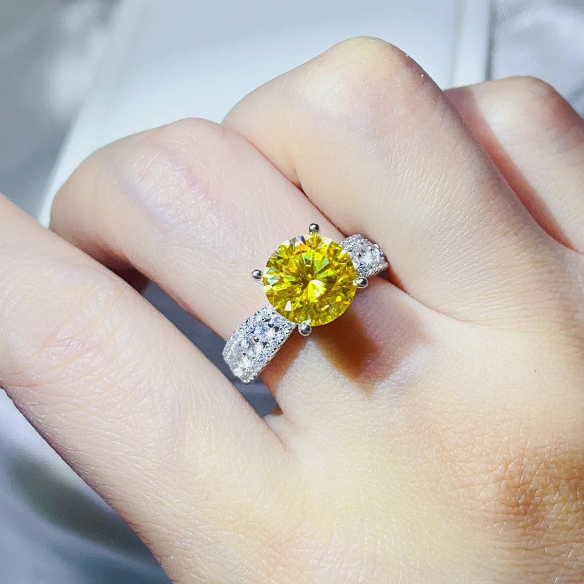 3 Carat Moissanite 925 Sterling Silver Ring