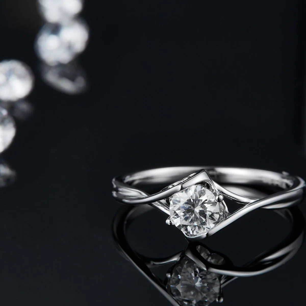 Moissanite 925 Sterling Silver Ring White