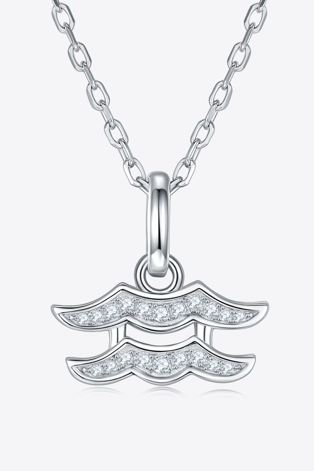 Moissanite Constellation Pendant Necklace Aquarius One Size