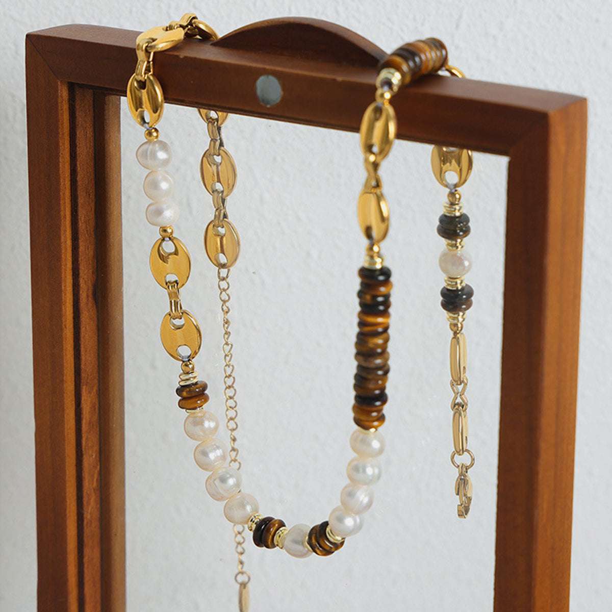 18K Gold-Plated Titanium Steel Necklace Gold One Size