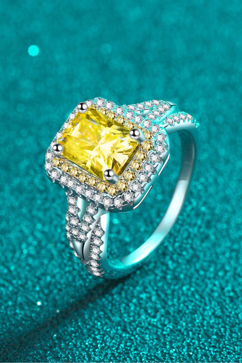 Can't Stop Your Shine 2 Carat Moissanite Ring Yellow