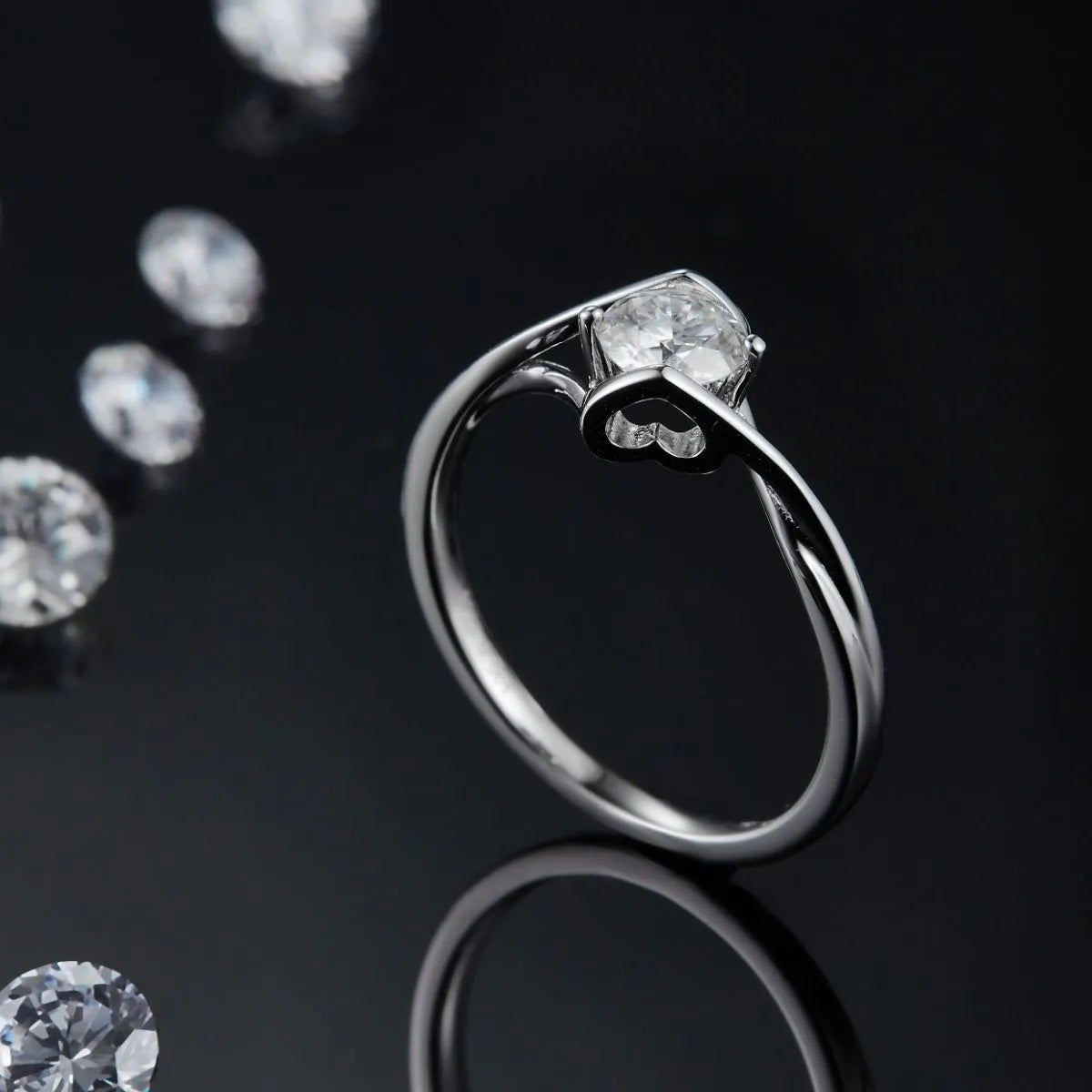 Moissanite 925 Sterling Silver Ring
