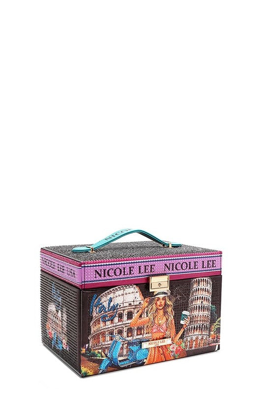 Nicole Lee USA Rhinestone Jewelry Box