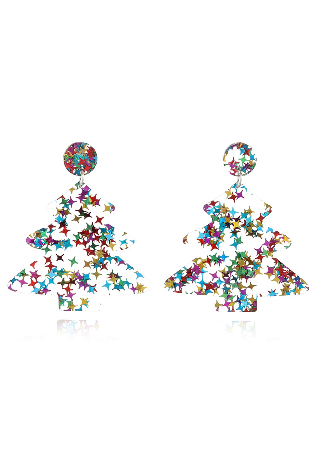 Christmas Tree Acrylic Earrings Multi Style B One Size