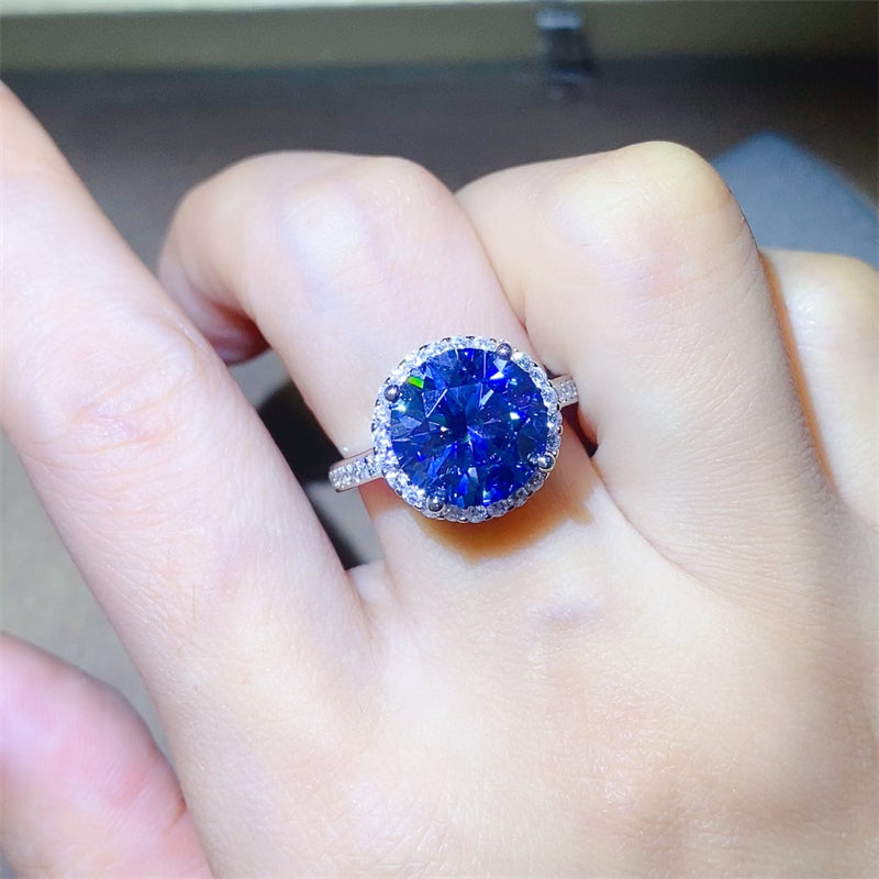 5 Carat Moissanite 925 Sterling Silver Ring Silver