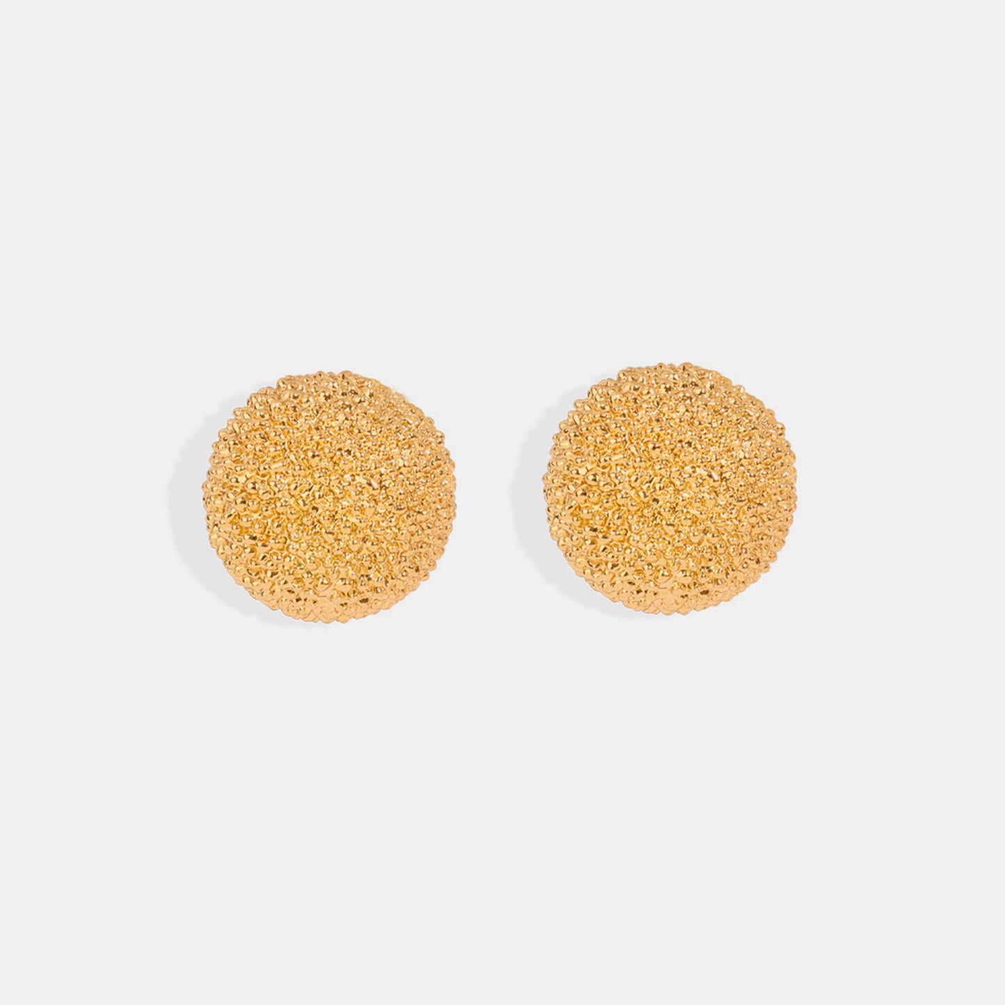 Gold-Plated Geometric Stud Earrings Style E One Size