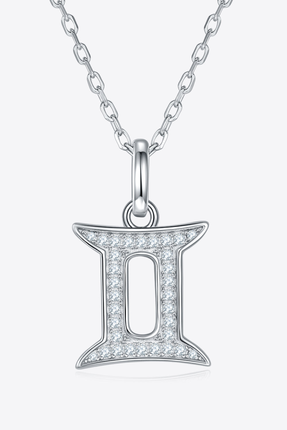 Moissanite Constellation Pendant Necklace Gemini One Size