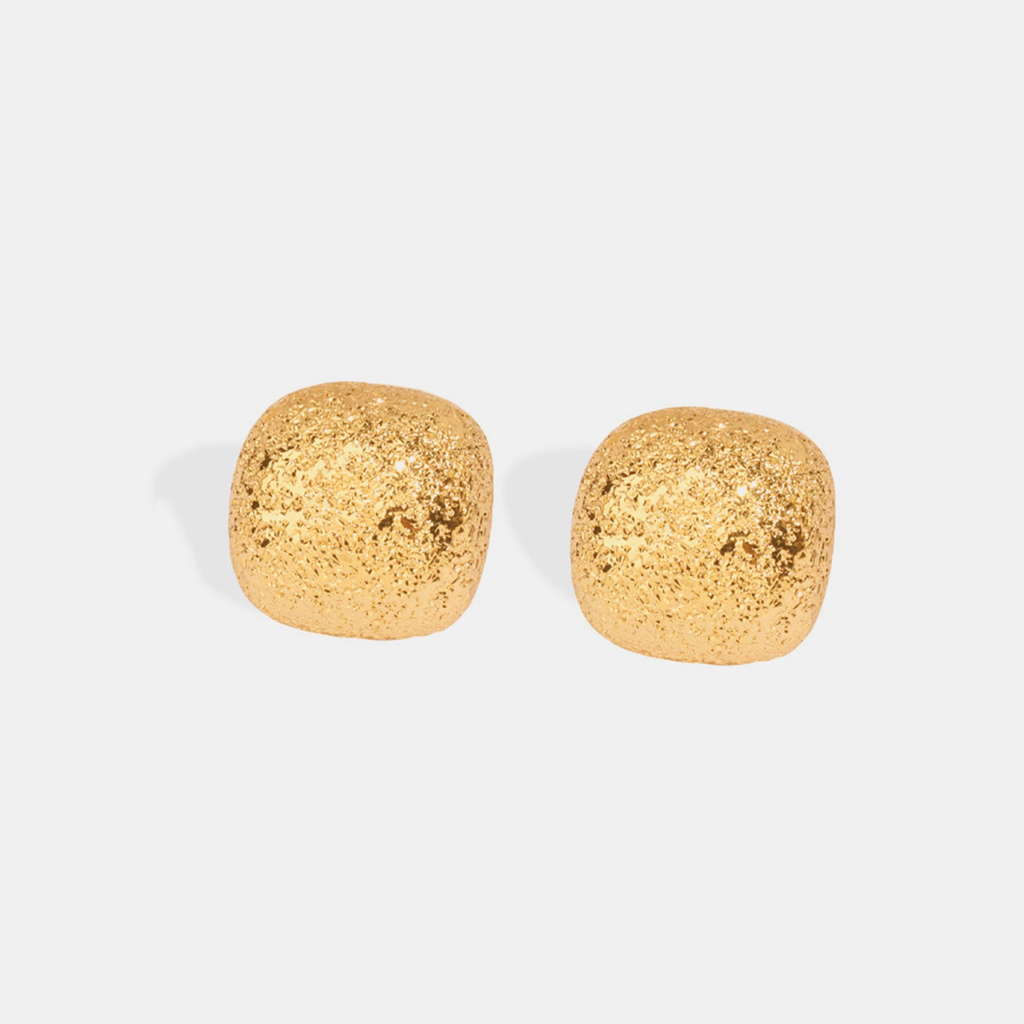 Gold-Plated Geometric Stud Earrings Style A One Size