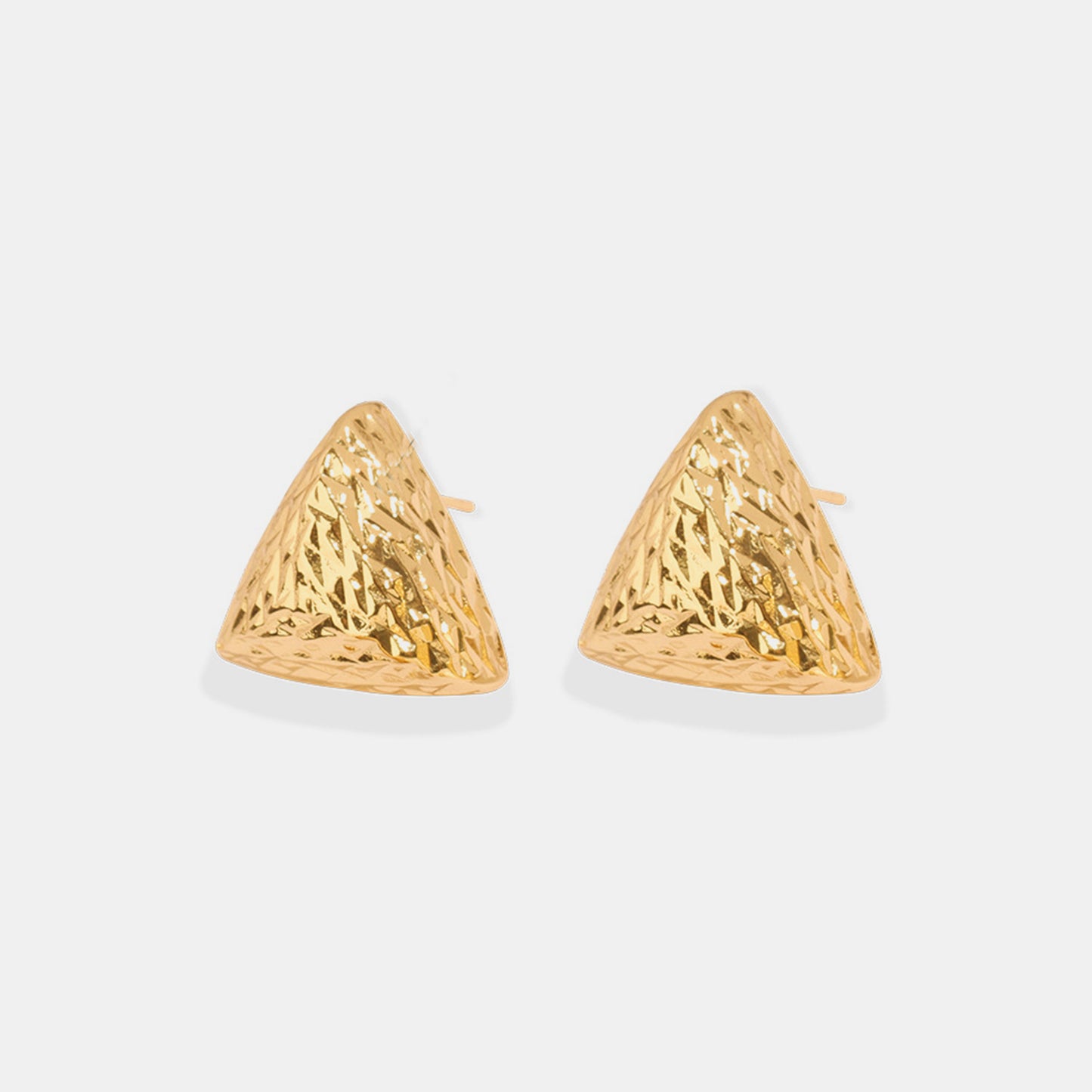 Gold-Plated Geometric Stud Earrings Style D One Size