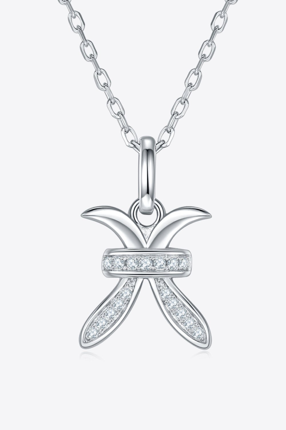Moissanite Constellation Pendant Necklace Pisces One Size