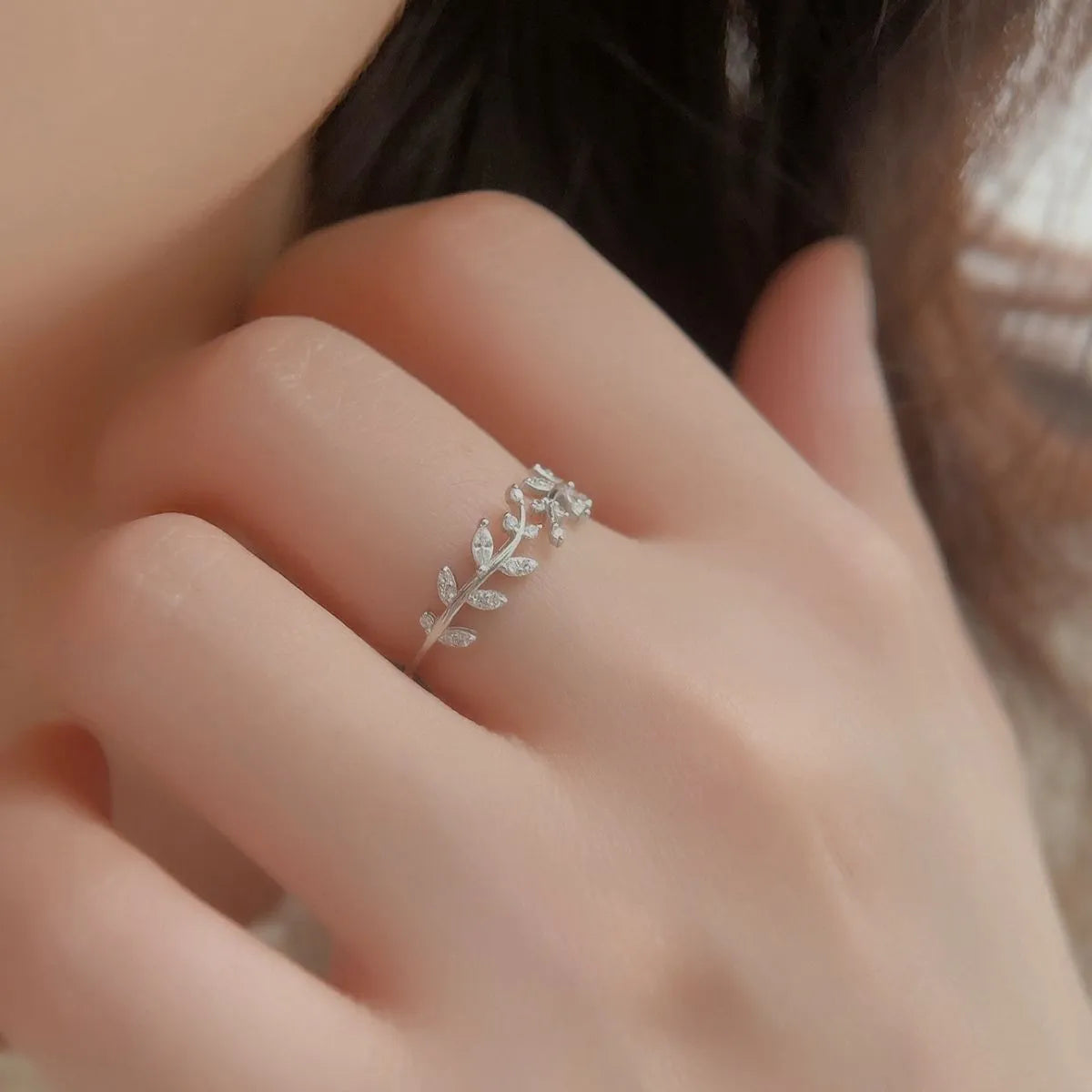 925 Sterling Silver Inland Zircon Open Ring Silver One Size