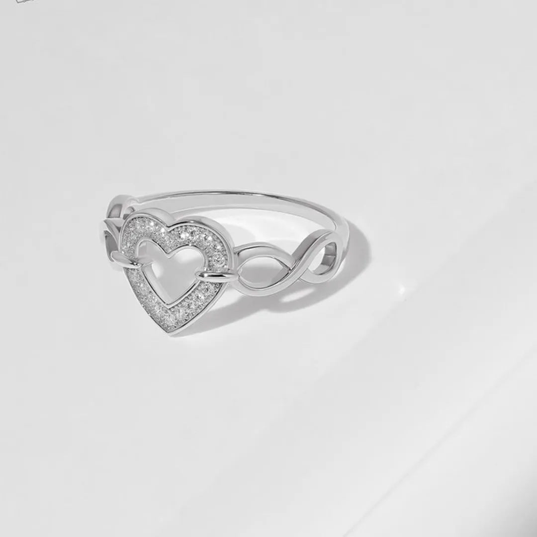 925 Sterling Silver Heart Ring Silver