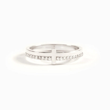 925 Sterling Silver Cross Ring Silver