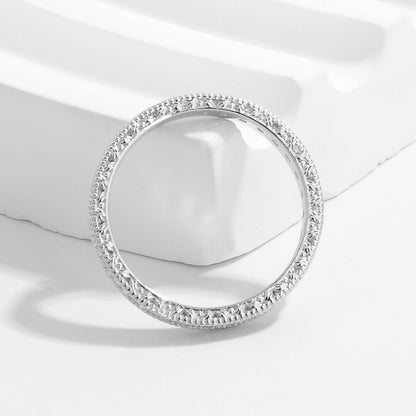 925 Sterling Silver Zircon Ring Silver