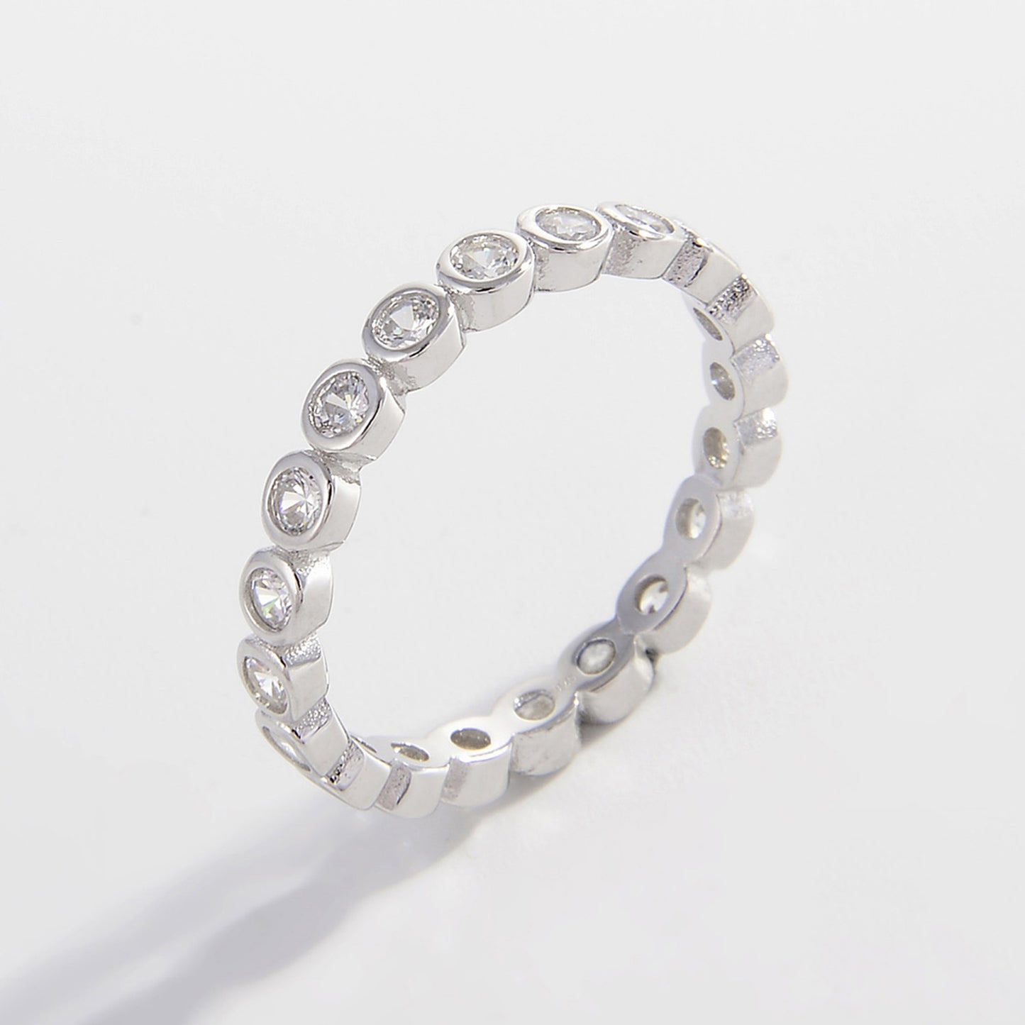 925 Sterling Silver Zircon Ring Silver