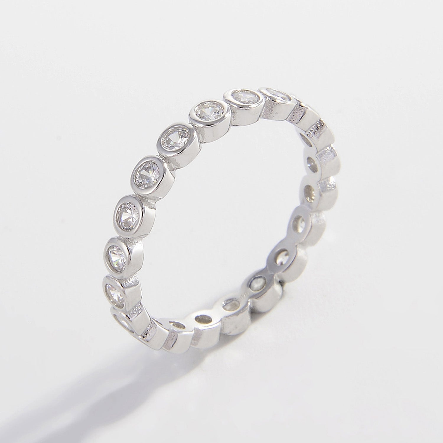925 Sterling Silver Zircon Ring Silver