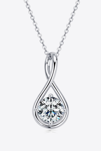 2 Carat Moissanite 925 Sterling Silver Necklace Silver One Size
