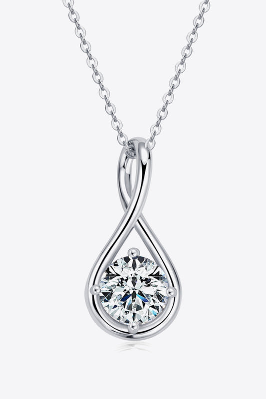 2 Carat Moissanite 925 Sterling Silver Necklace Silver One Size