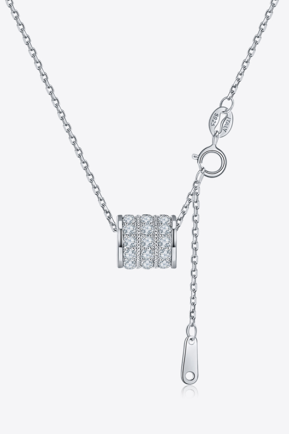 Moissanite 925 Sterling Silver Necklace Silver One Size