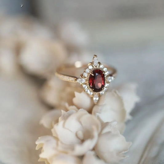 925 Sterling Silver Zircon Ring Gold
