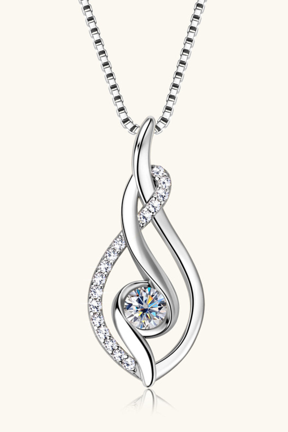 Moissanite 925 Sterling Silver Necklace Silver One Size