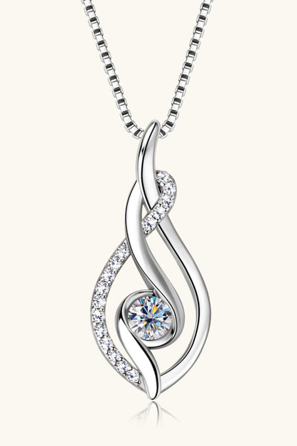 Moissanite 925 Sterling Silver Necklace Silver One Size