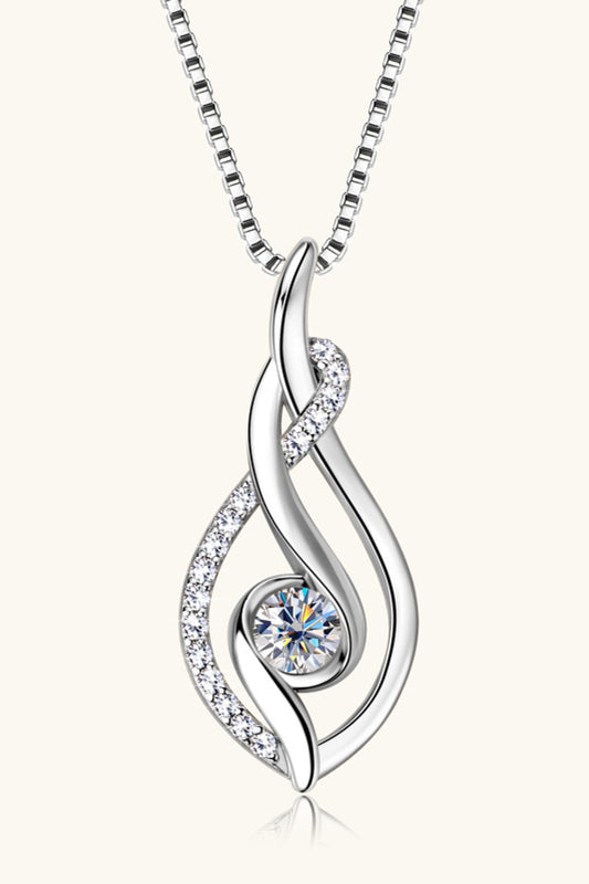 Moissanite 925 Sterling Silver Necklace Silver One Size