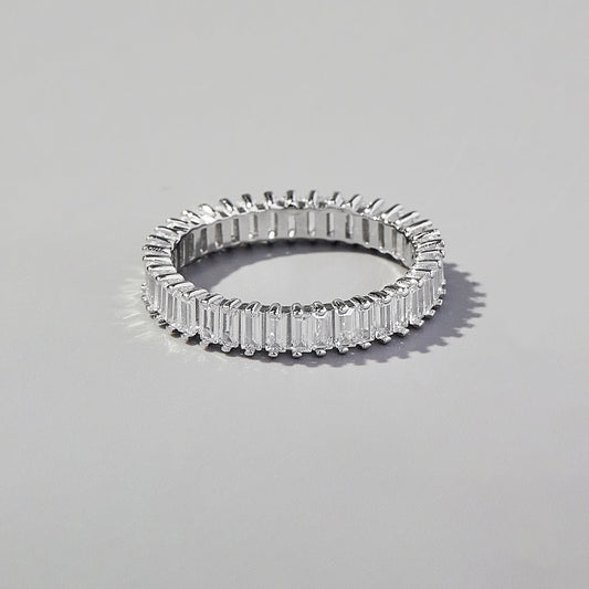 Zircon 925 Sterling Silver Ring Silver