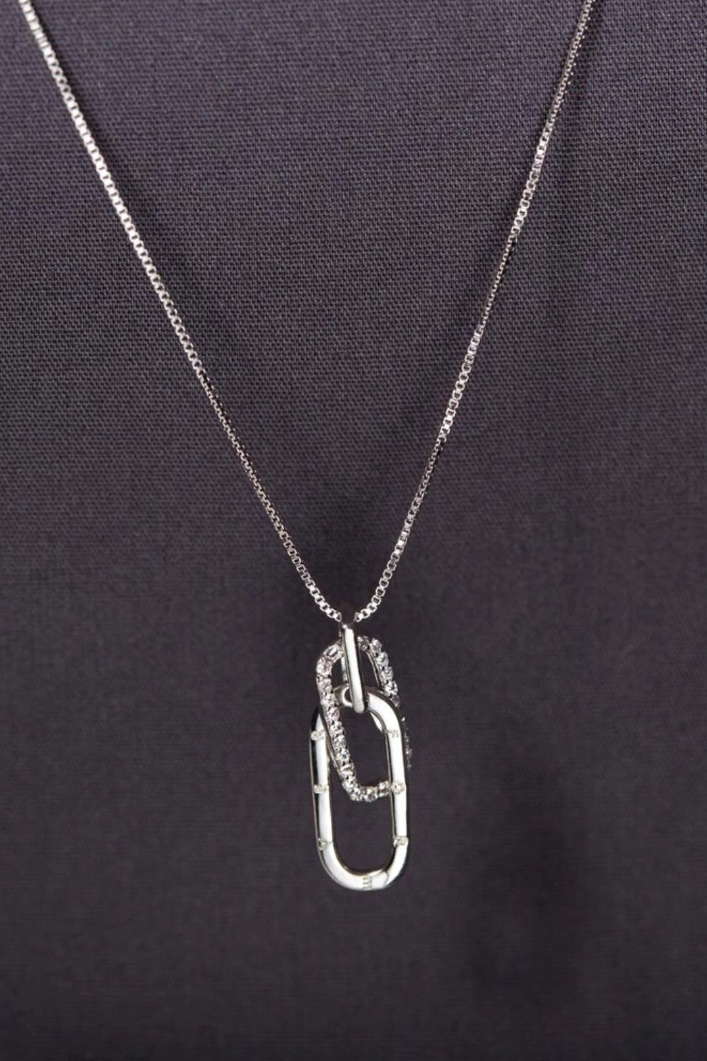 925 Sterling Silver Inland Zircon Necklace Silver One Size