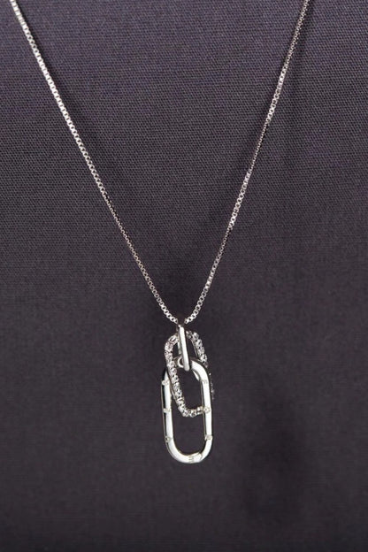 925 Sterling Silver Inland Zircon Necklace Silver One Size