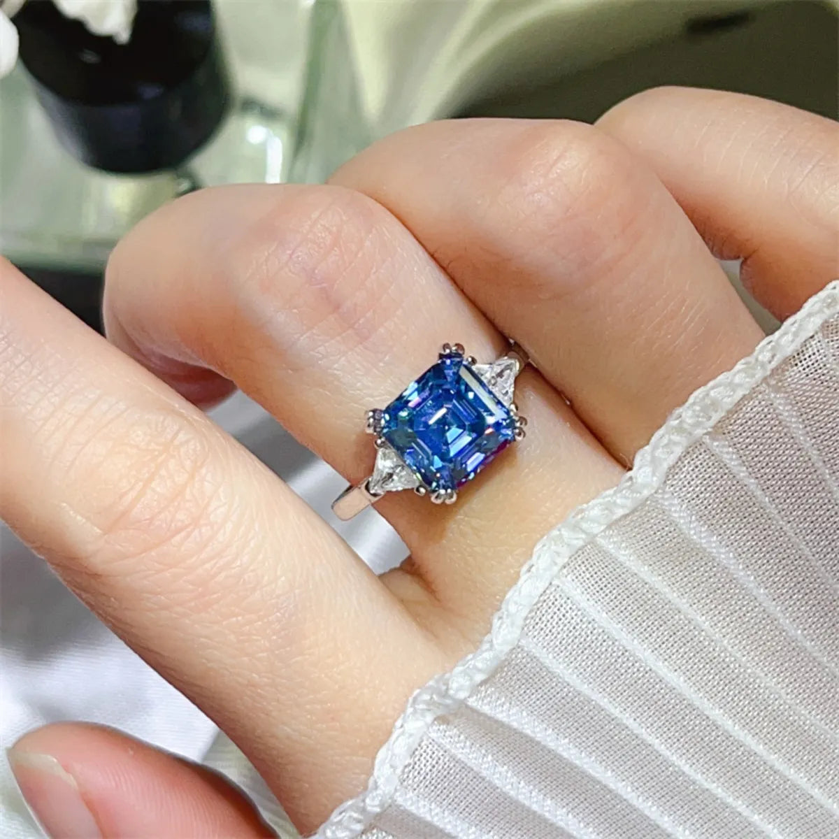 2 Carat Moissanite 925 Sterling Silver Ring