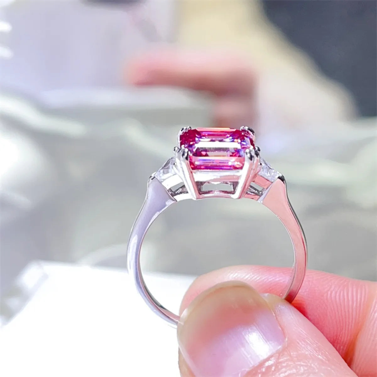 2 Carat Moissanite 925 Sterling Silver Ring