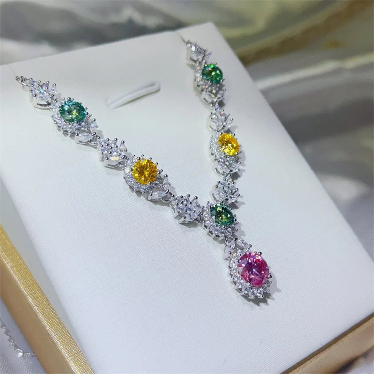 3.5 Carat Moissanite 925 Sterling Silver Necklace