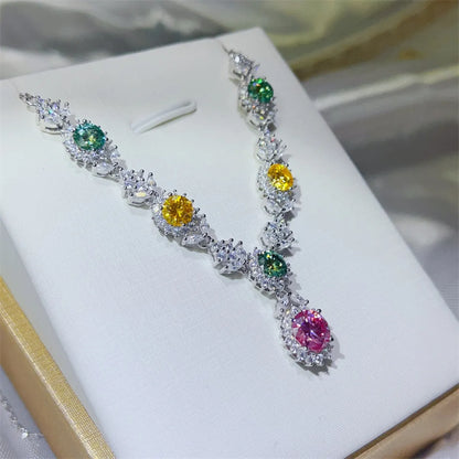 3.5 Carat Moissanite 925 Sterling Silver Necklace