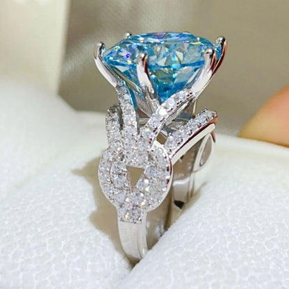 10 Carat Moissanite 925 Sterling Silver Ring