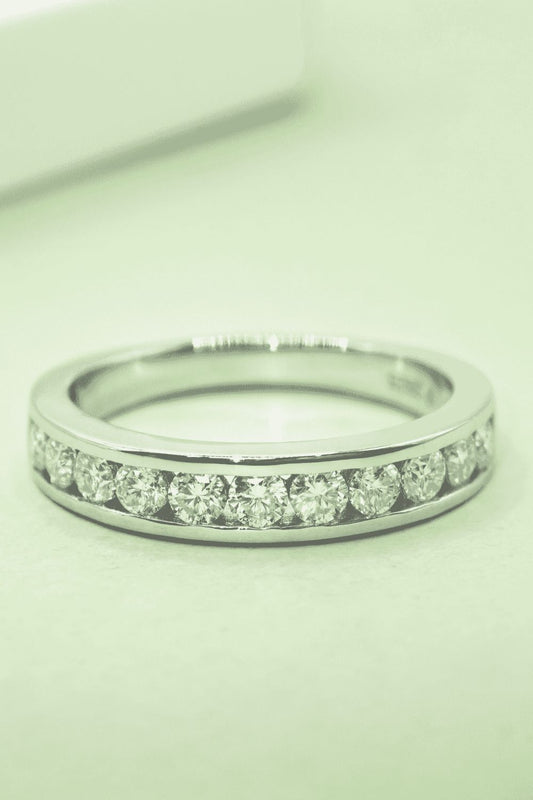 Moissanite 925 Sterling Silver Ring Silver