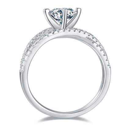 1 Carat Moissanite 925 Sterling Silver Ring