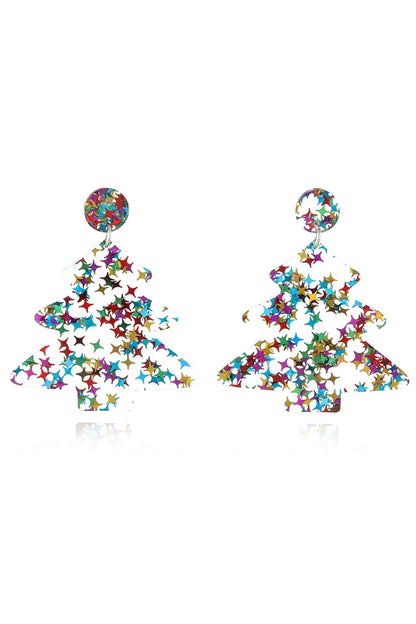 Christmas Tree Acrylic Earrings Multi Style B One Size