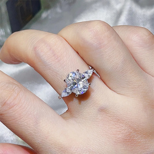 3 Carat Moissanite 925 Sterling Silver Ring White
