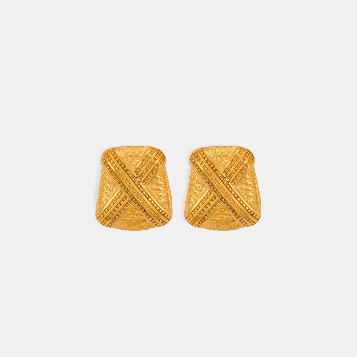 Titanium Steel Geometric Shape Earrings Style C One Size