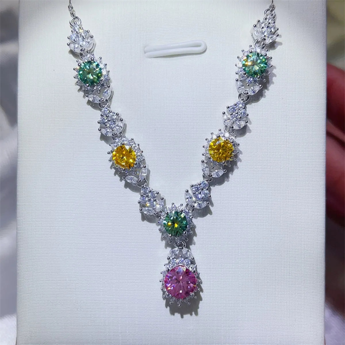3.5 Carat Moissanite 925 Sterling Silver Necklace