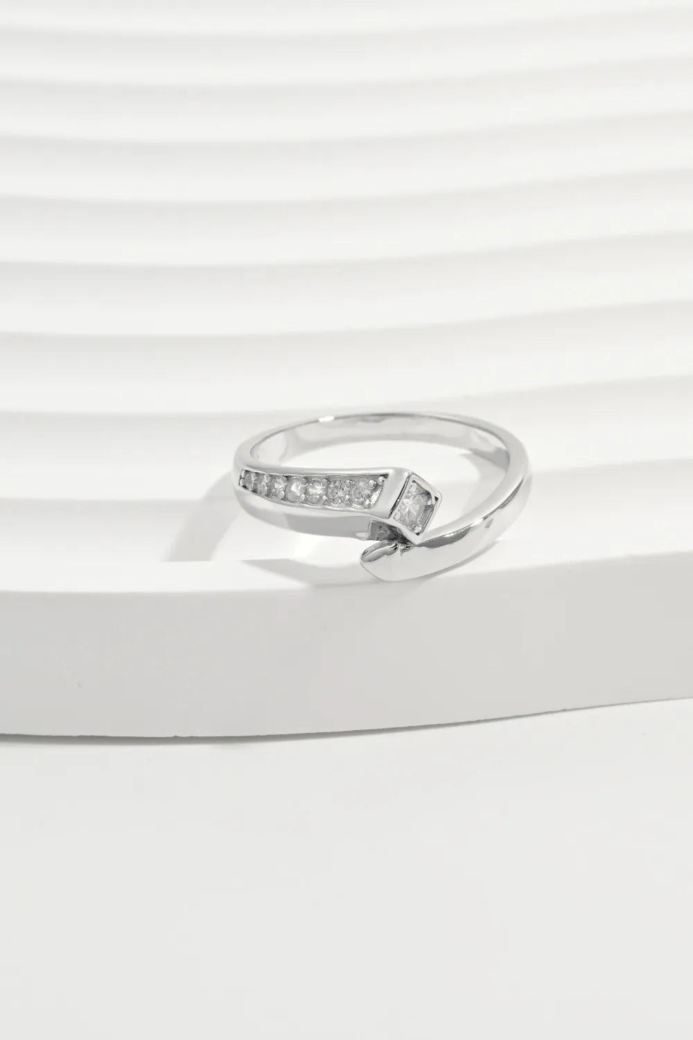 925 Sterling Silver Inlaid Zircon Ring