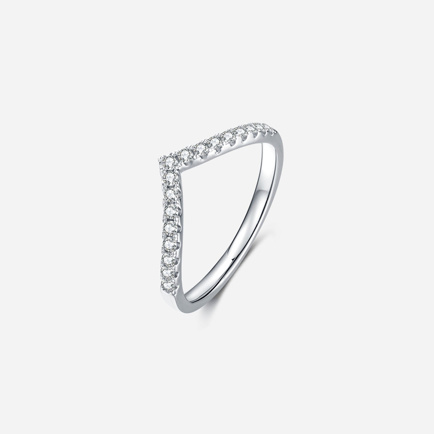 Moissanite 925 Sterling Silver Ring Silver