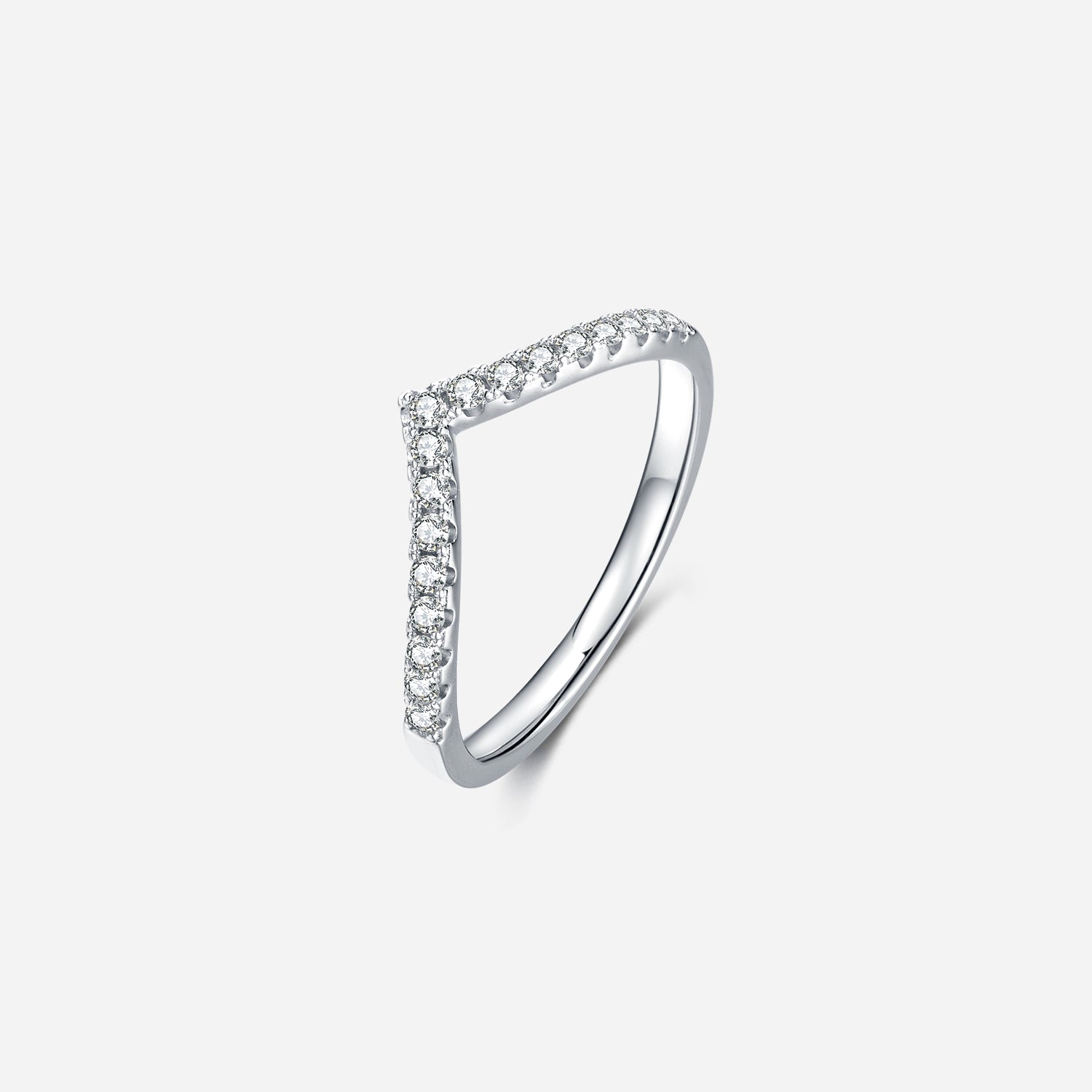 Moissanite 925 Sterling Silver Ring Silver